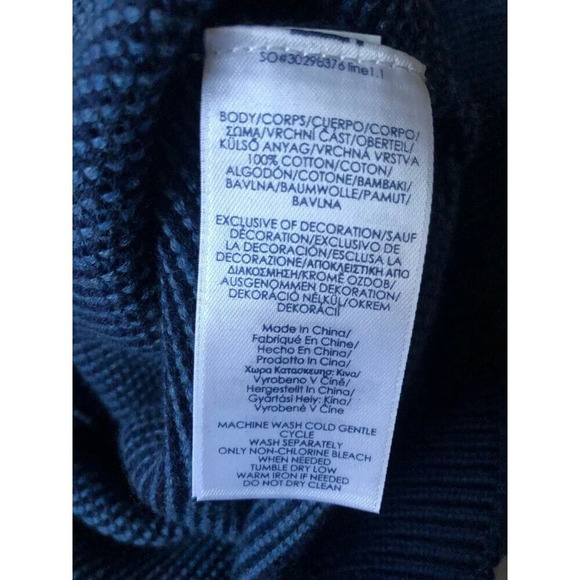 Chaps navy crewneck mens knit sweater size L NWT! - Picture 4 of 6